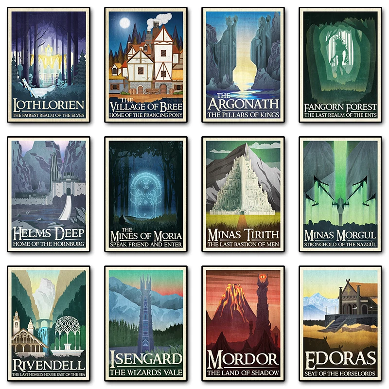 Home Decor Aesthetic Pinterest - Póster de viaje retro con diseño