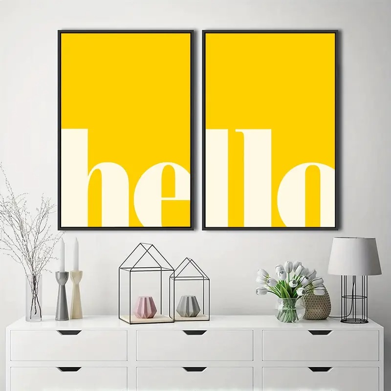 Home Decor Yellow - 2 unids/set de letras amarillas Hello