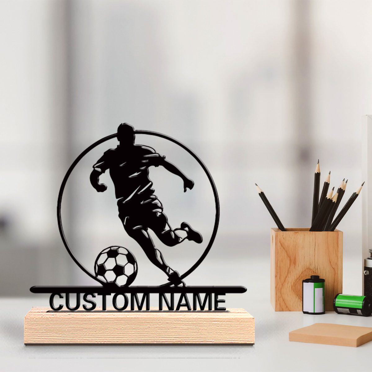 Home Decor Furniture - Estatua Metálica Personalizada de Jugador de