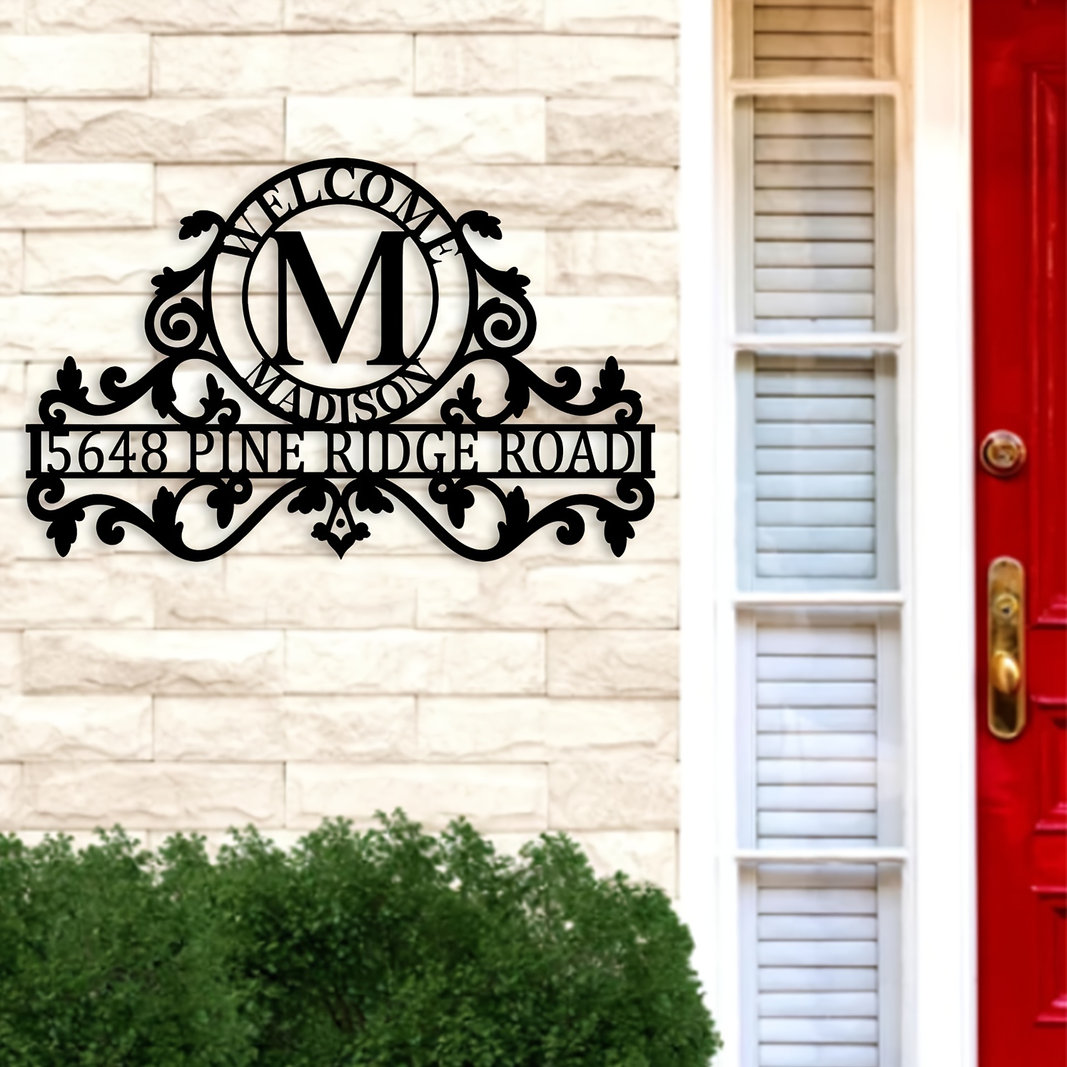 Home Decor Outside - Placas de Número de Dirección Personalizadas