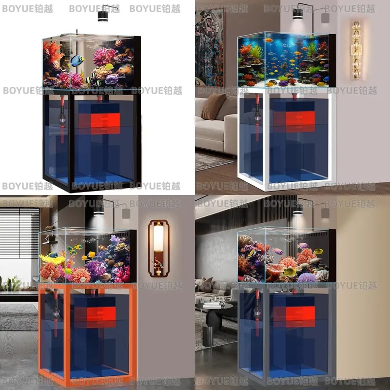 Home Decor Habitat - Acuario de Agua Salada de Vidrio
