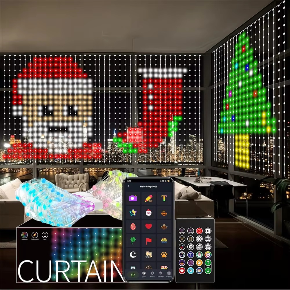 Home Decor Free App - Luces de Cortina Inteligentes RGB con