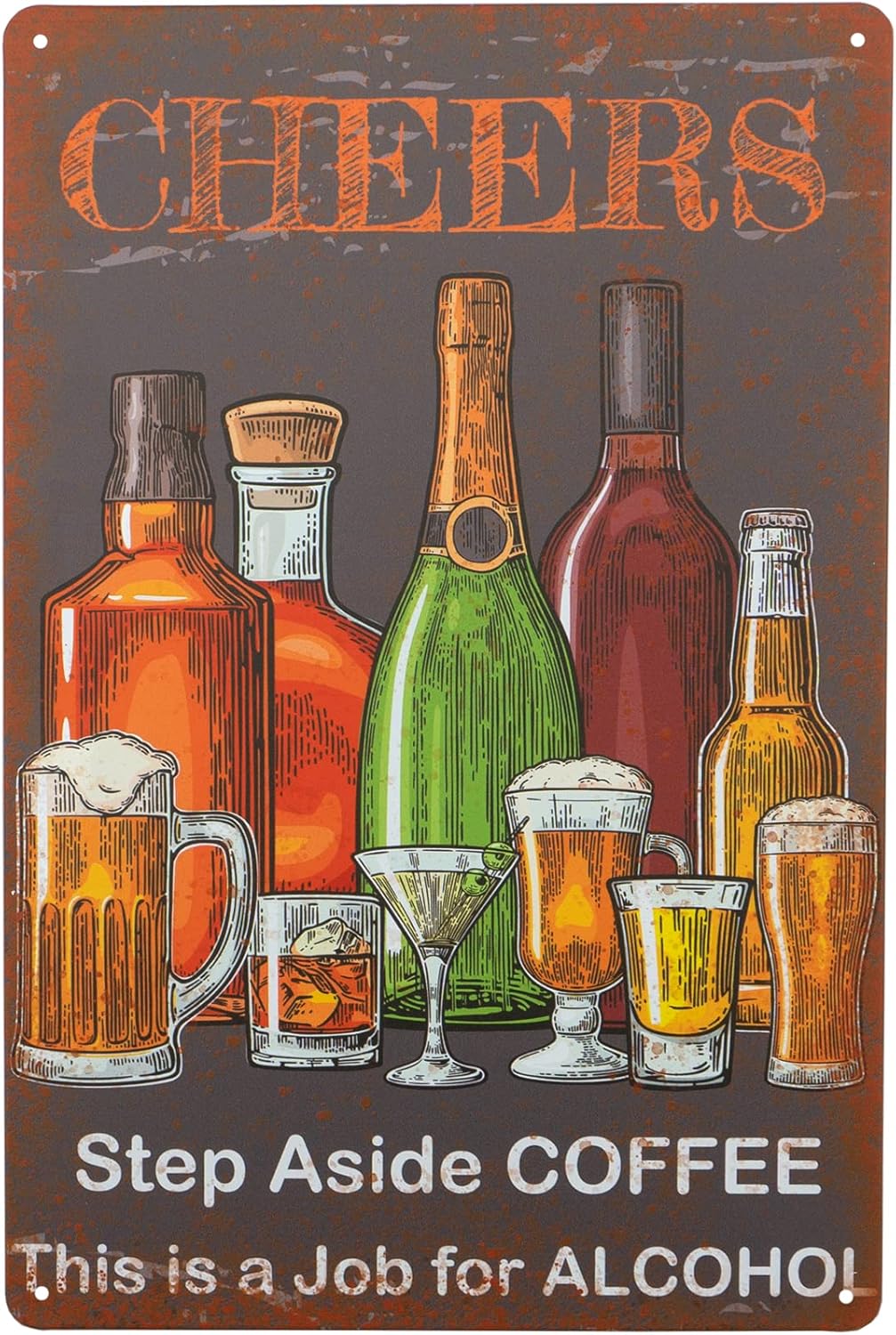 Home Decor Jobs - Letrero de Bar Vintage de Metal,