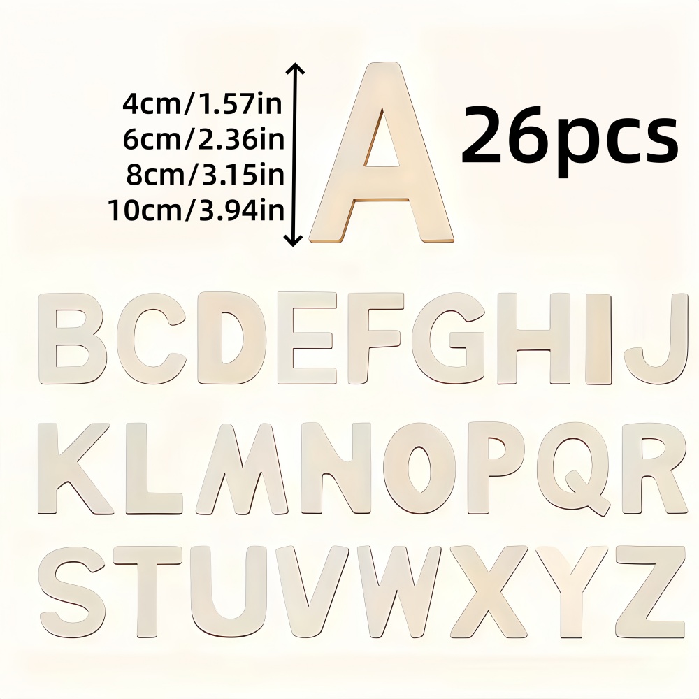 26 Piezas de Letras de Madera  - Wooden Letter Sign reseña y precio