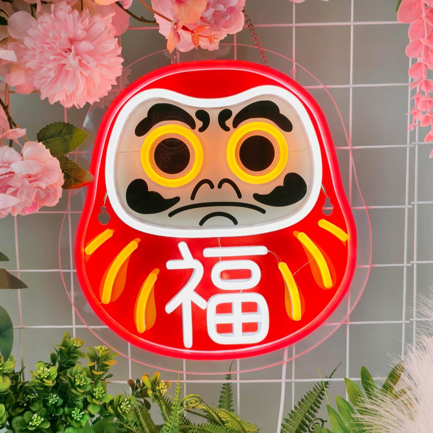 Letrero de neón Daruma, luces  - Home Decor Market reseña y precio