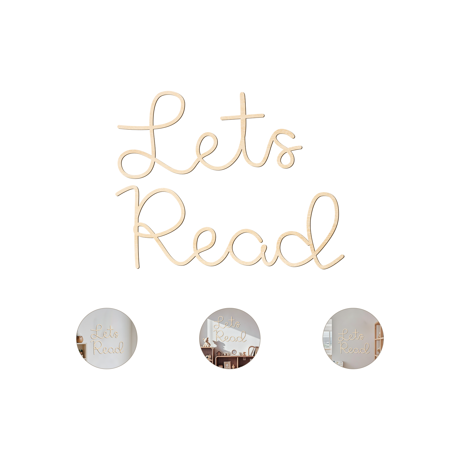 Let's Read Letrero de pared de - Wooden Letter Sign reseña y precio