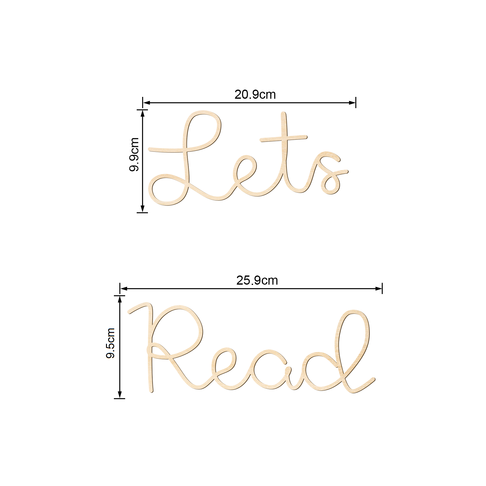 Let's Read Letrero de pared de - Wooden Letter Sign reseña y precio