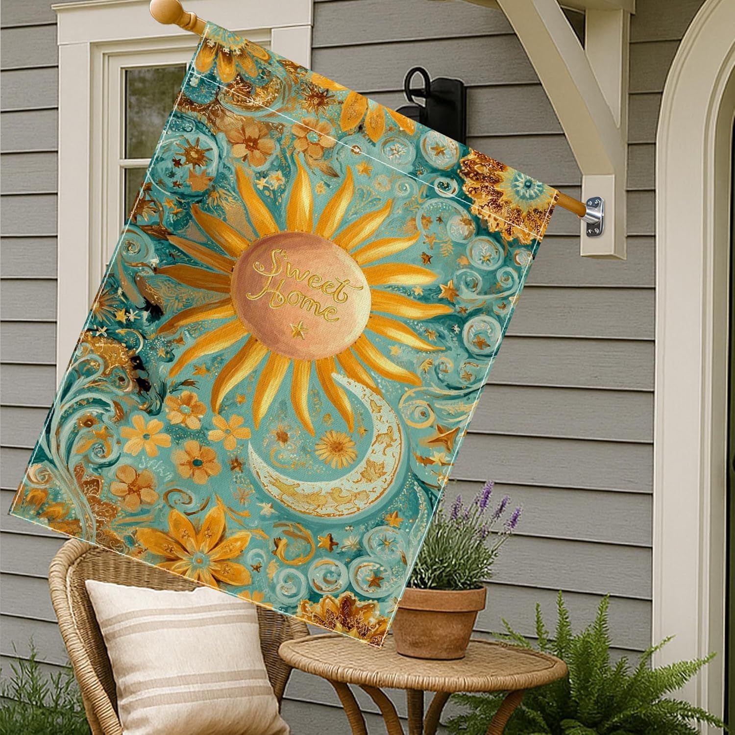 Bandera de jardín Sunshine Hom - Home Decor Solo reseña y precio