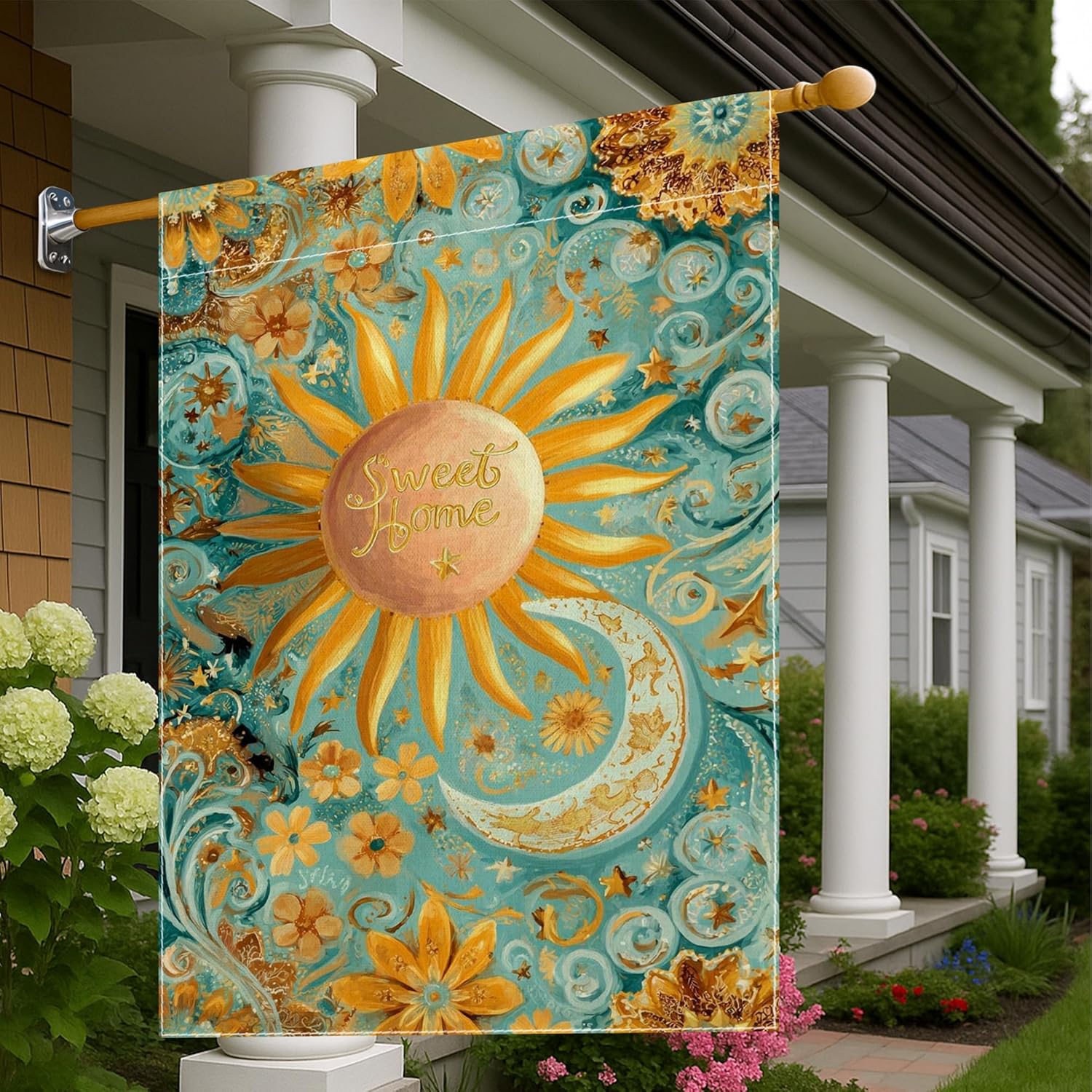 Bandera de jardín Sunshine Hom - Home Decor Solo reseña y precio