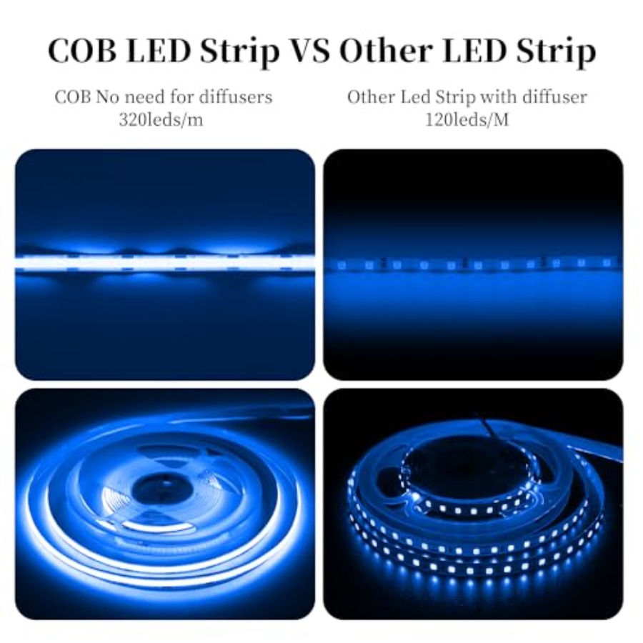 Tira de Luces LED COB de 32.8  - Led Strip Lights reseña y precio