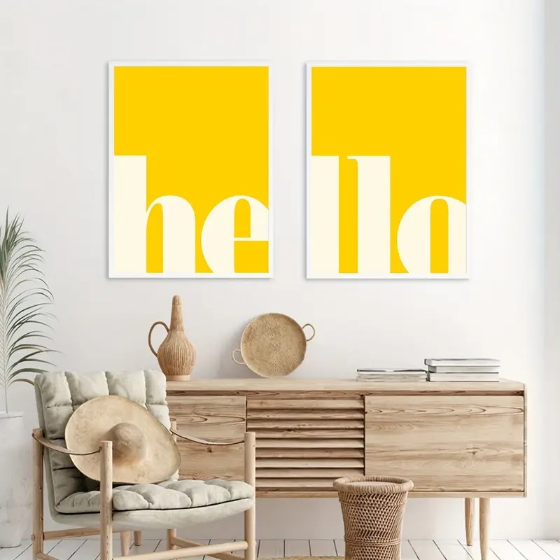 2 unids/set de letras amarilla - Home Decor Yellow reseña y precio