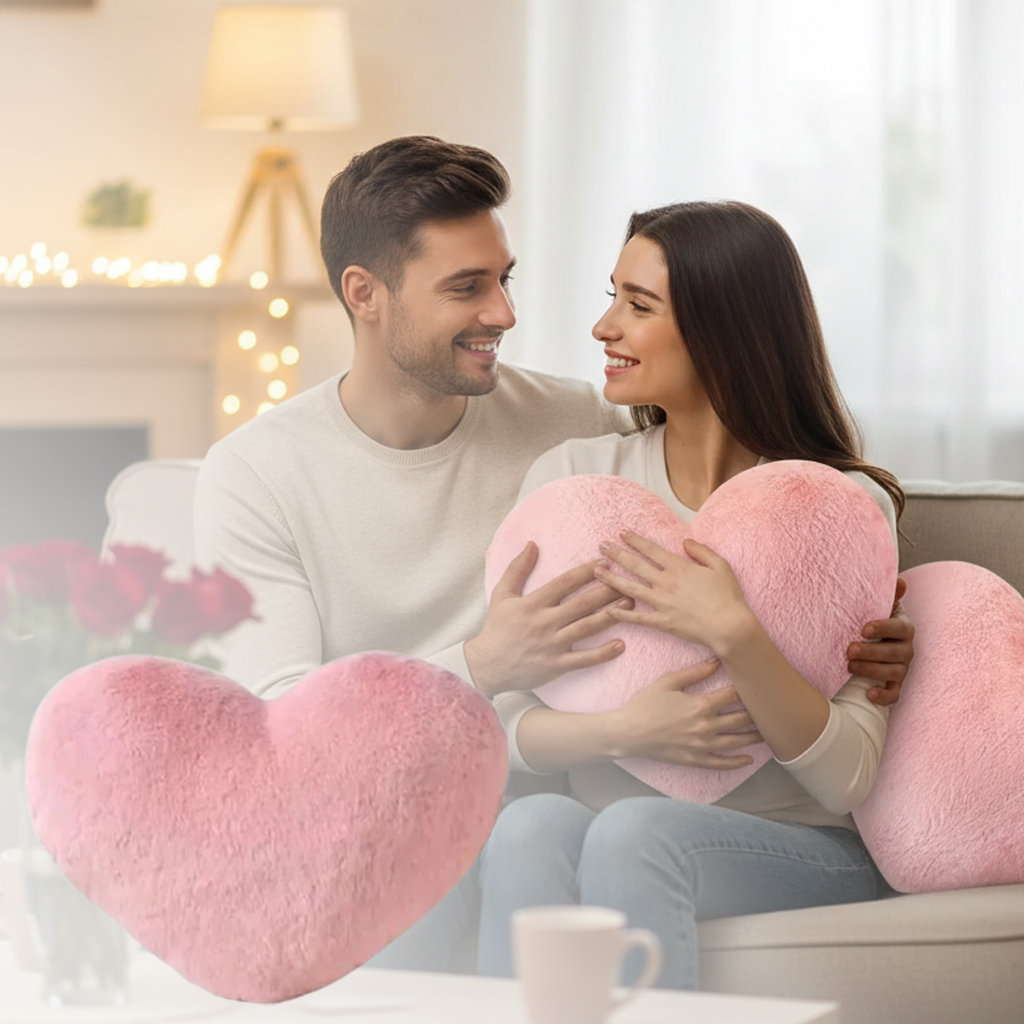 Almohada rosa en forma de cora - Home Decor Aesthetic Pinterest reseña y precio
