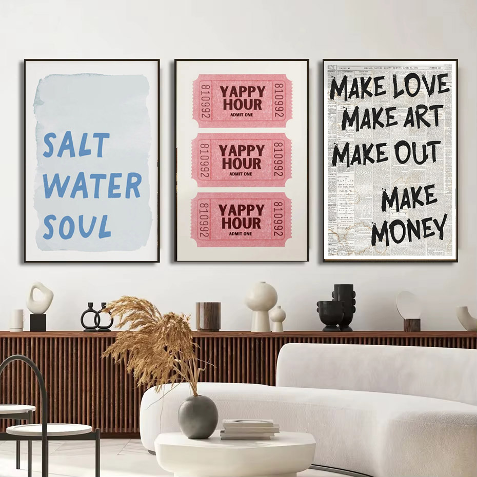 Póster con impresión de texto  - Home Decor Aesthetic Pinterest reseña y precio