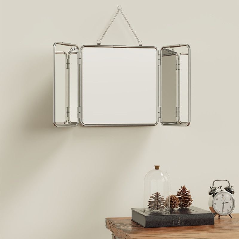 Espejo cuadrado de tres pliegu - Vanity Home Decor reseña y precio