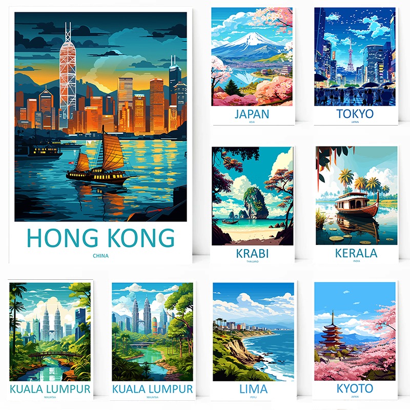 Póster de viaje sin marco de H - Home Decor Kerala reseña y precio