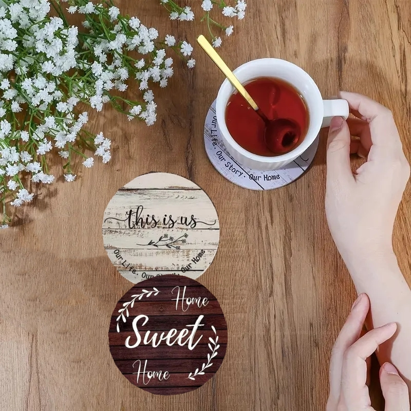 6 Posavasos de Madera Pintados - Wooden Letter Sign reseña y precio