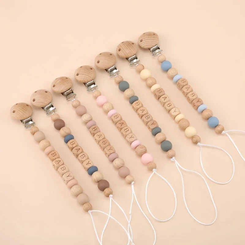 Clips para chupete de bebé, mo - Wooden Letter Sign reseña y precio