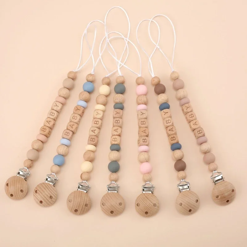 Clips para chupete de bebé, mo - Wooden Letter Sign reseña y precio