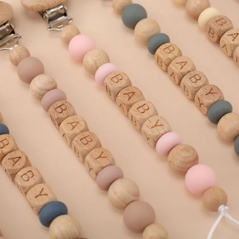 Clips para chupete de bebé, mo - Wooden Letter Sign reseña y precio