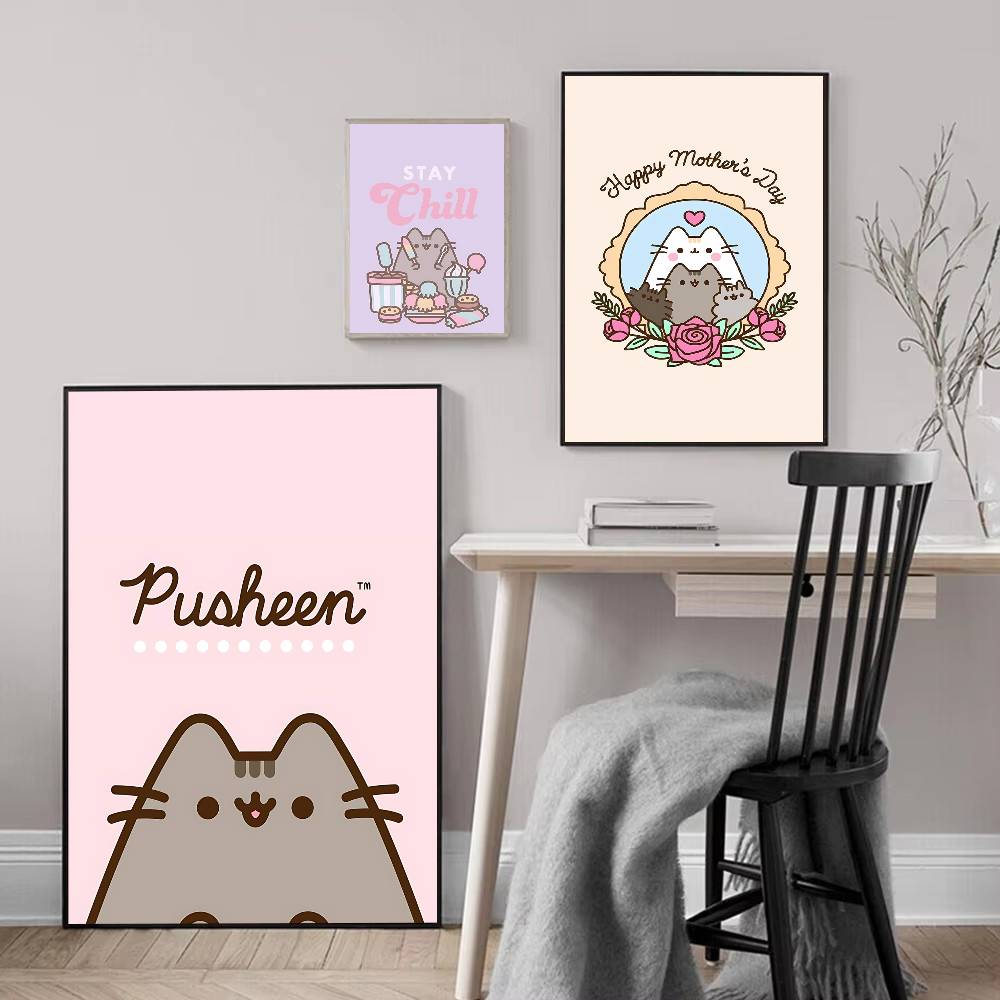 Lindo Kawaii P-Pusheens Impres - Home Decor Aesthetic Pinterest reseña y precio