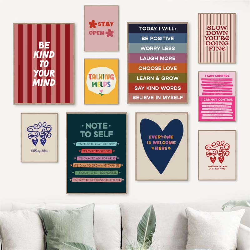 Be Kind to your mind, psicolog - Home Decor Aesthetic Pinterest reseña y precio