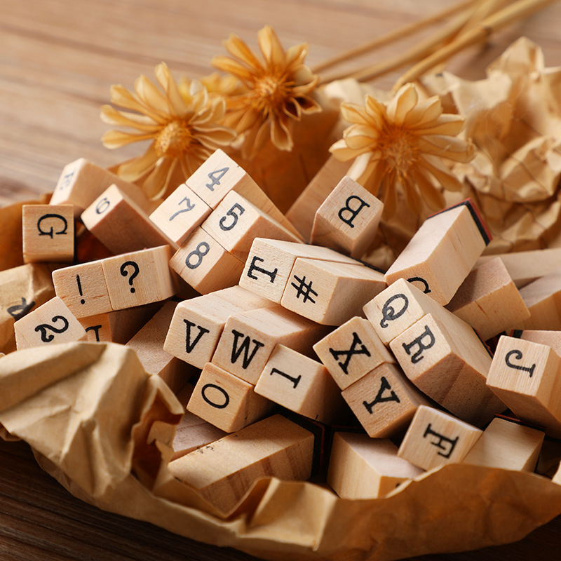 Juego de sellos de madera para - Wooden Letter Sign reseña y precio