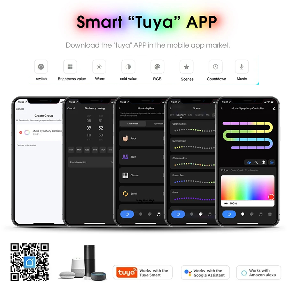 Tira de Luces LED COB RGBIC WS - Home Decor Free App reseña y precio