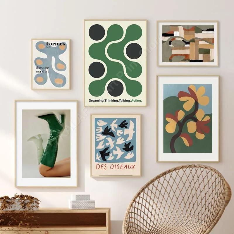 Retro pájaro y flor formas líq - Home Decor Aesthetic Pinterest reseña y precio