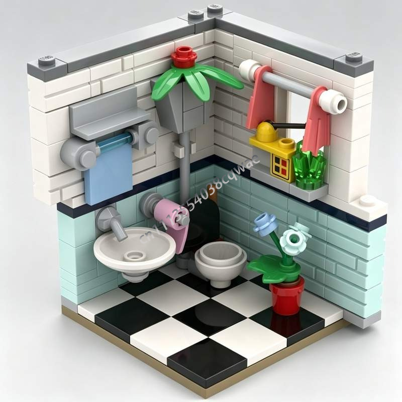 145 Piezas, Maqueta de Baño, M - Home Decor Habitat reseña y precio