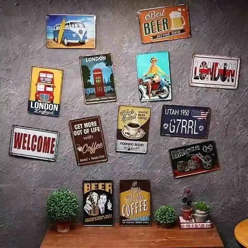 Letrero de Metal Vintage para  - Home Decor Jobs reseña y precio
