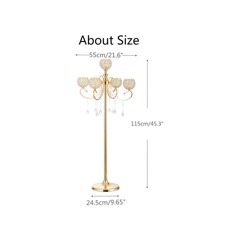 Candelabro de pie para centros - Home Decor Ai reseña y precio