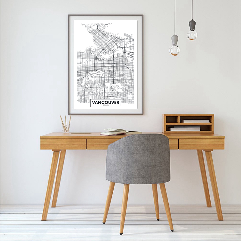Carteles e impresiones de mapa - Home Decor Vancouver reseña y precio