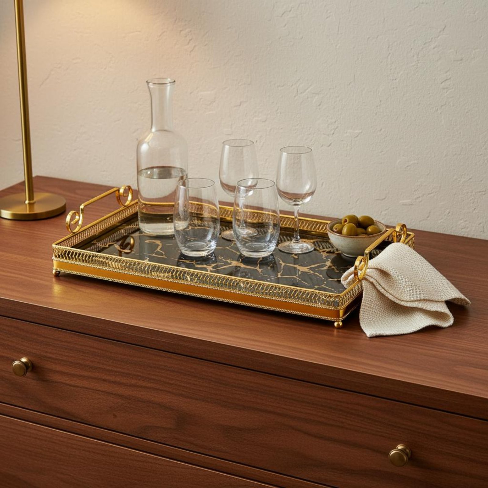 Bandeja Decorativa con Espejo, - Vanity Home Decor reseña y precio