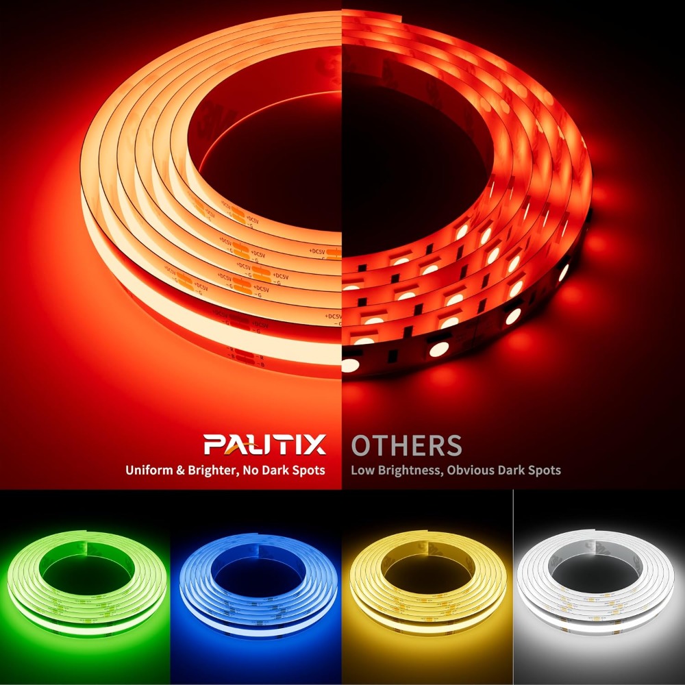Tira de Luz LED RGB COB USB de - Led Strip Lights reseña y precio