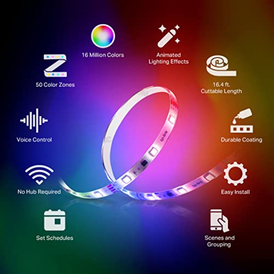 Tira de luces LED, 50 zonas de - Led Strip Lights reseña y precio