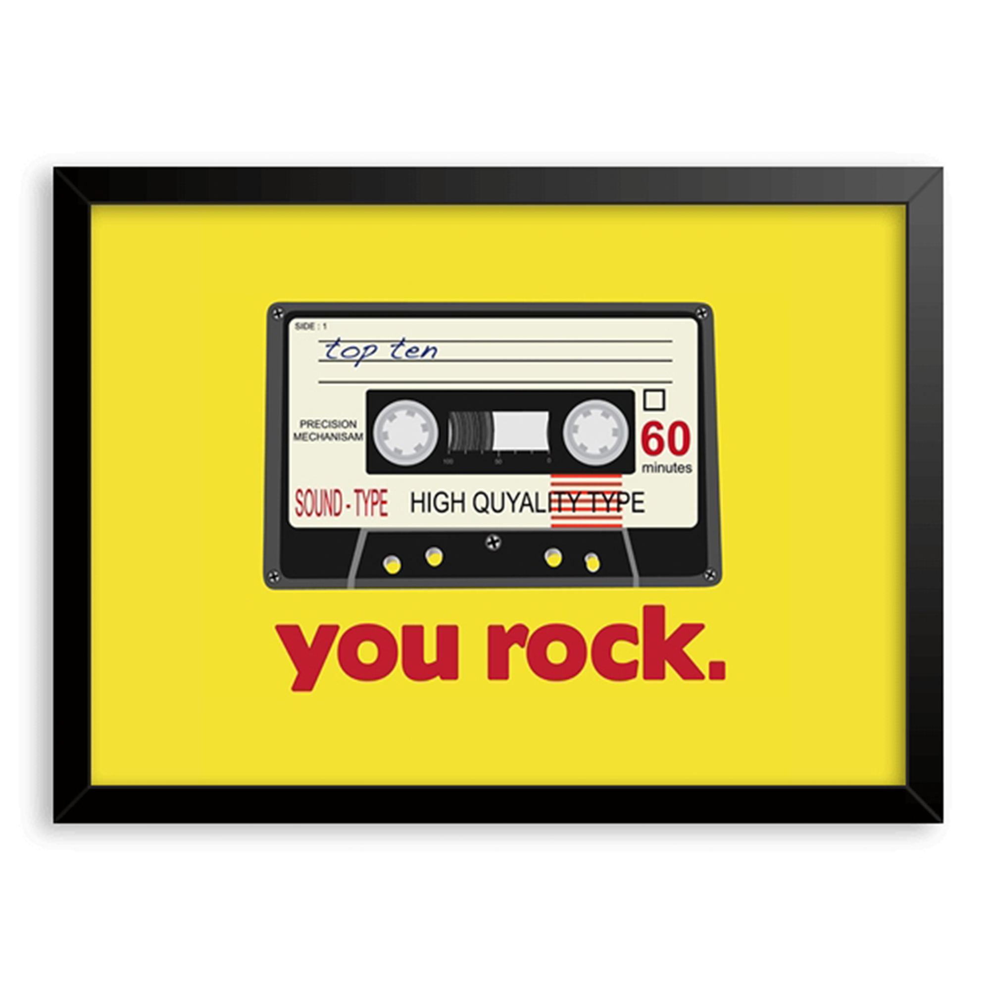 Cuadro moderno con citas de Yo - Home Decor Yellow reseña y precio