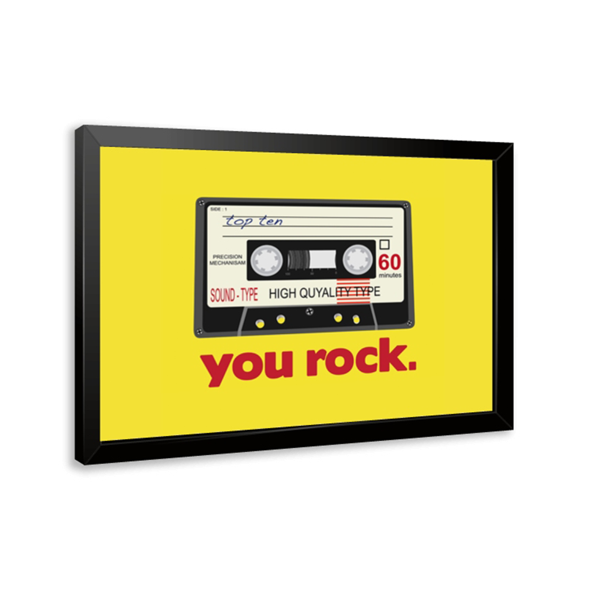 Cuadro moderno con citas de Yo - Home Decor Yellow reseña y precio