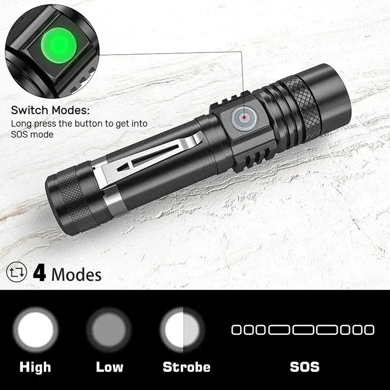 Linterna LED T6 Recargable, Li - Home Decor Outside reseña y precio