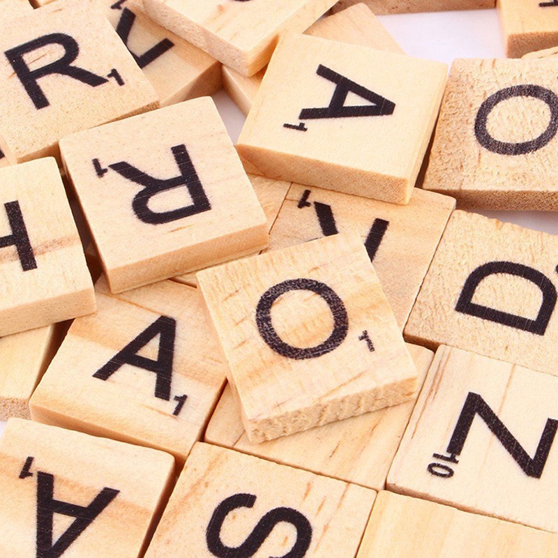 100 piezas de letras inglesas  - Wooden Letter Sign reseña y precio