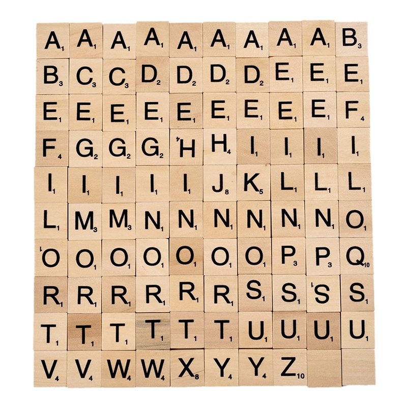 100 piezas de letras inglesas  - Wooden Letter Sign reseña y precio