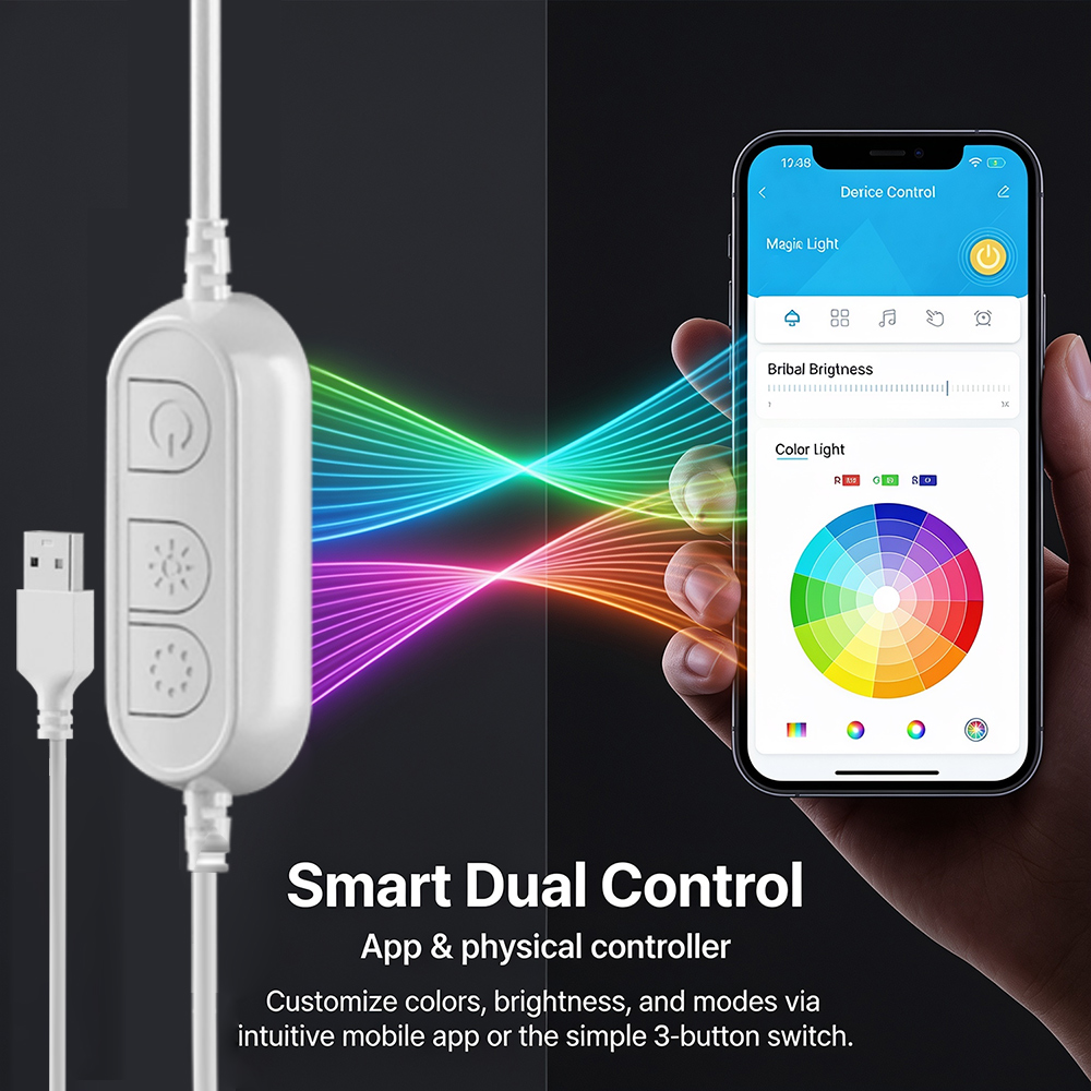 Tira de Luz LED RGB de 5 Metro - Home Decor Free App reseña y precio