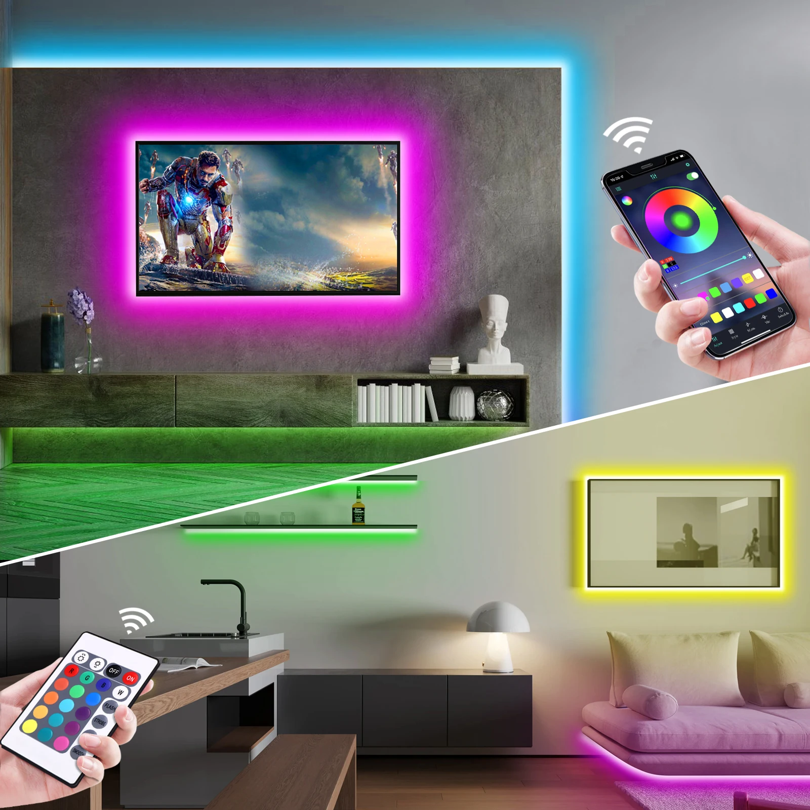 Tira de luces LED de neón RGB  - Led Strip Lights reseña y precio